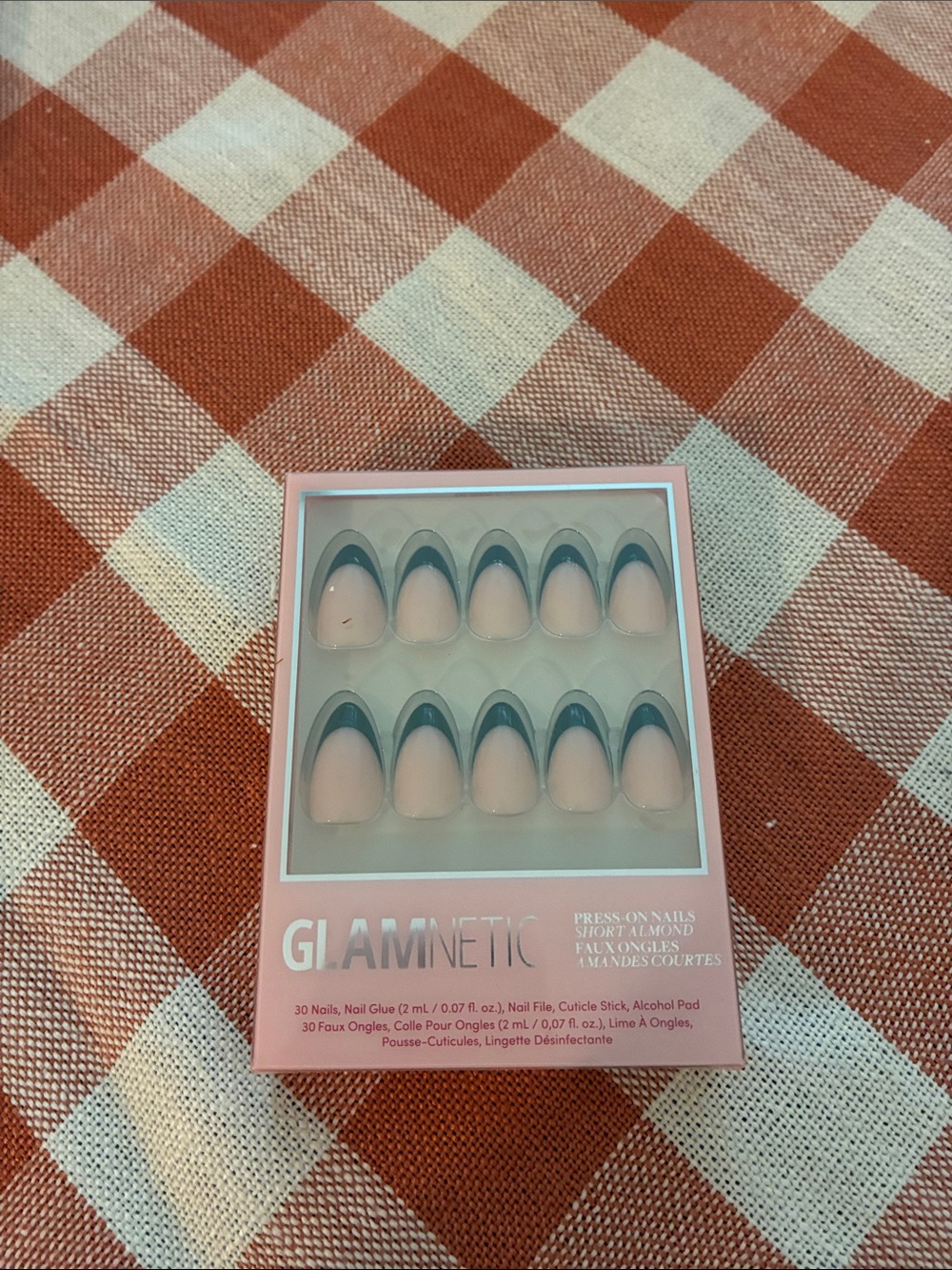 Pink & Merlot Almond Press-On Nails